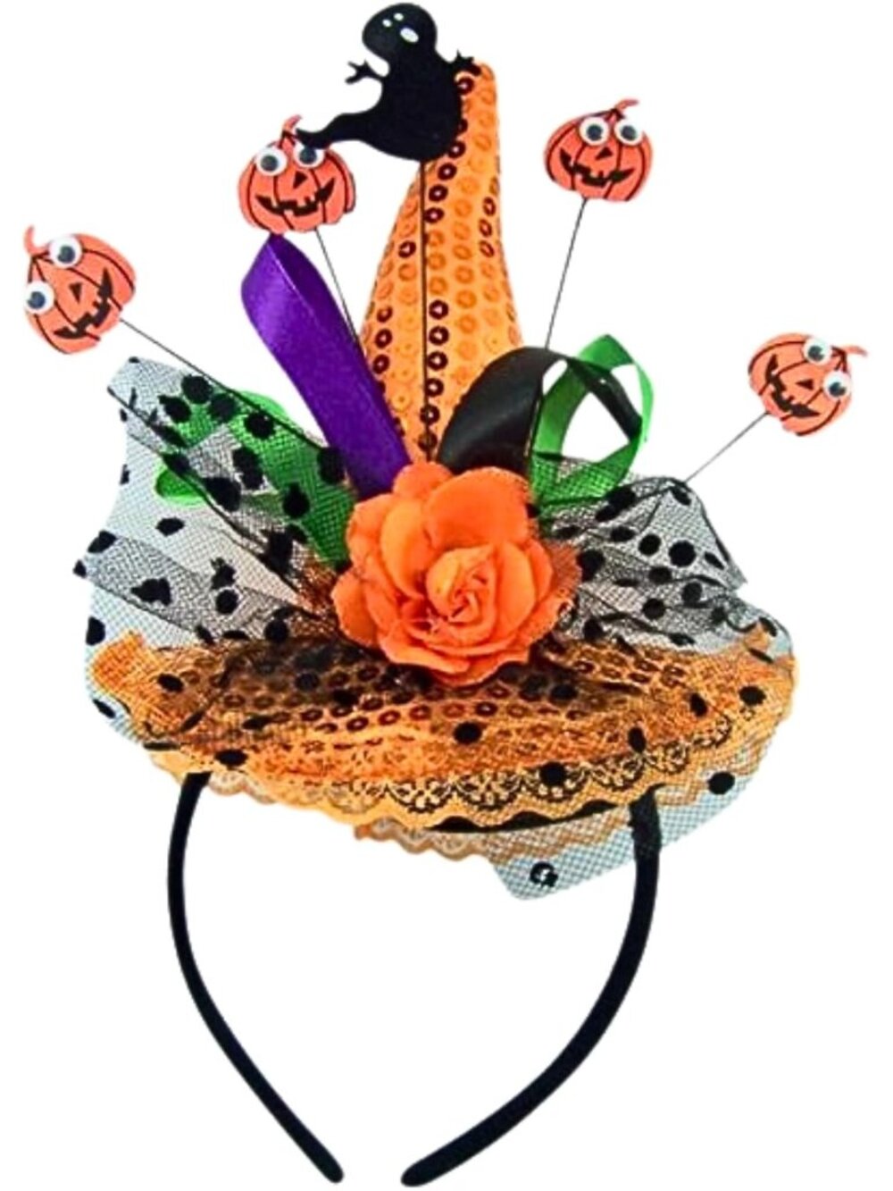 Halloween Witch Hat Headband Dress Up Accessory for Kids and Adults